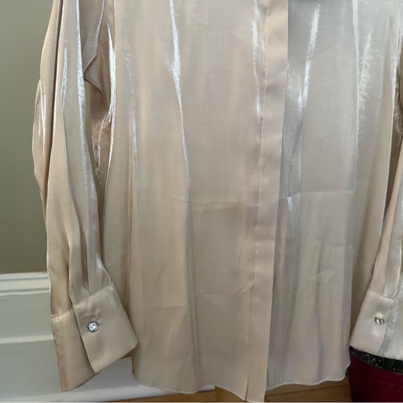 ✨HP ✨Rita Ora Primark Gold Blouse Size M NWT - Picture 4 of 8